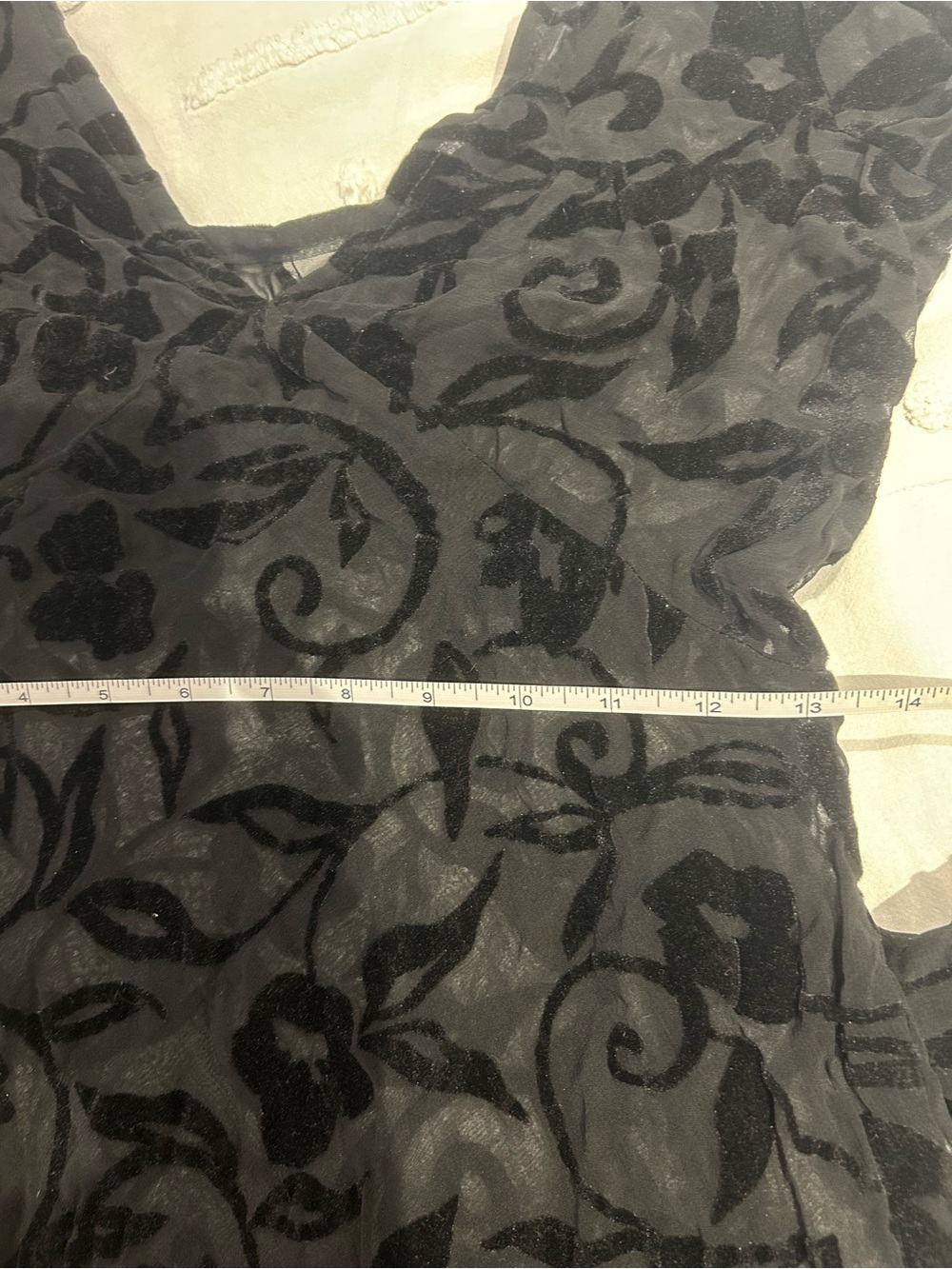 Anna Sui goth runway Floral Velvet Maxi Dress  8 - Picture 14 of 16